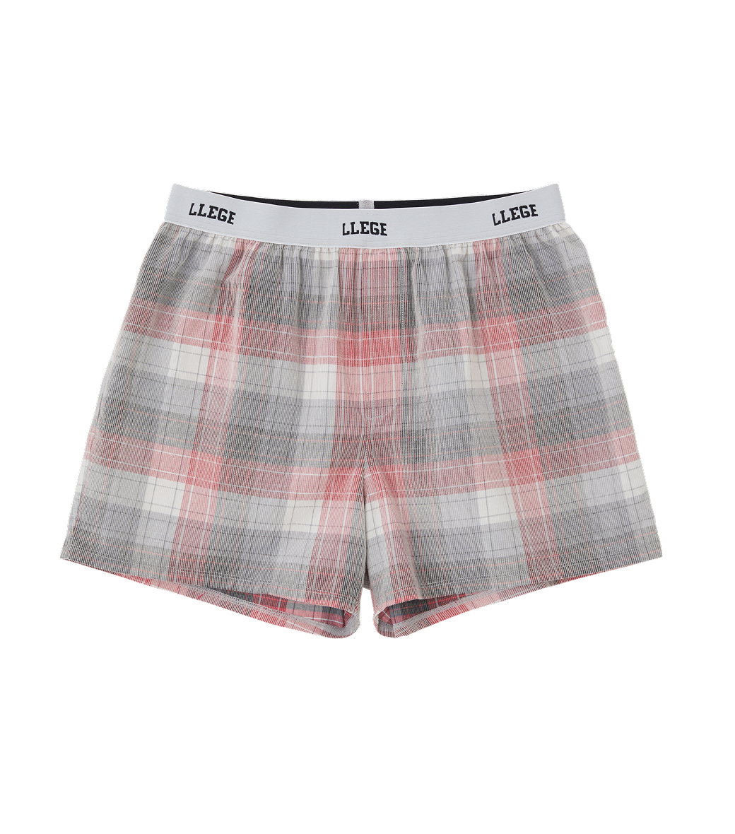 FADED CHECK BOXER PANTS