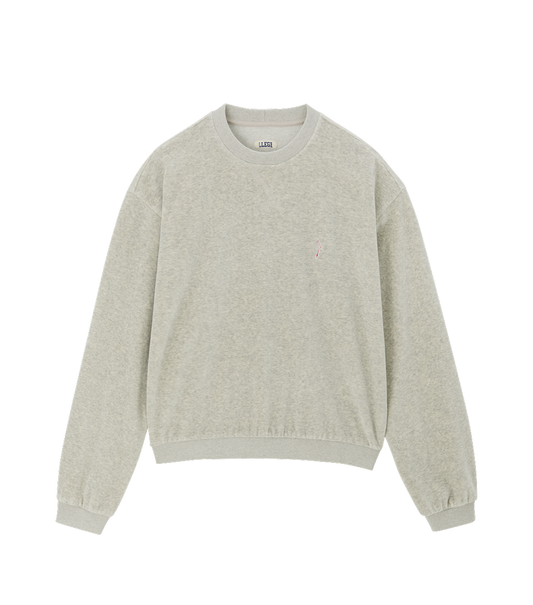 VELOUR OVERSIZED SWEATSHIRT