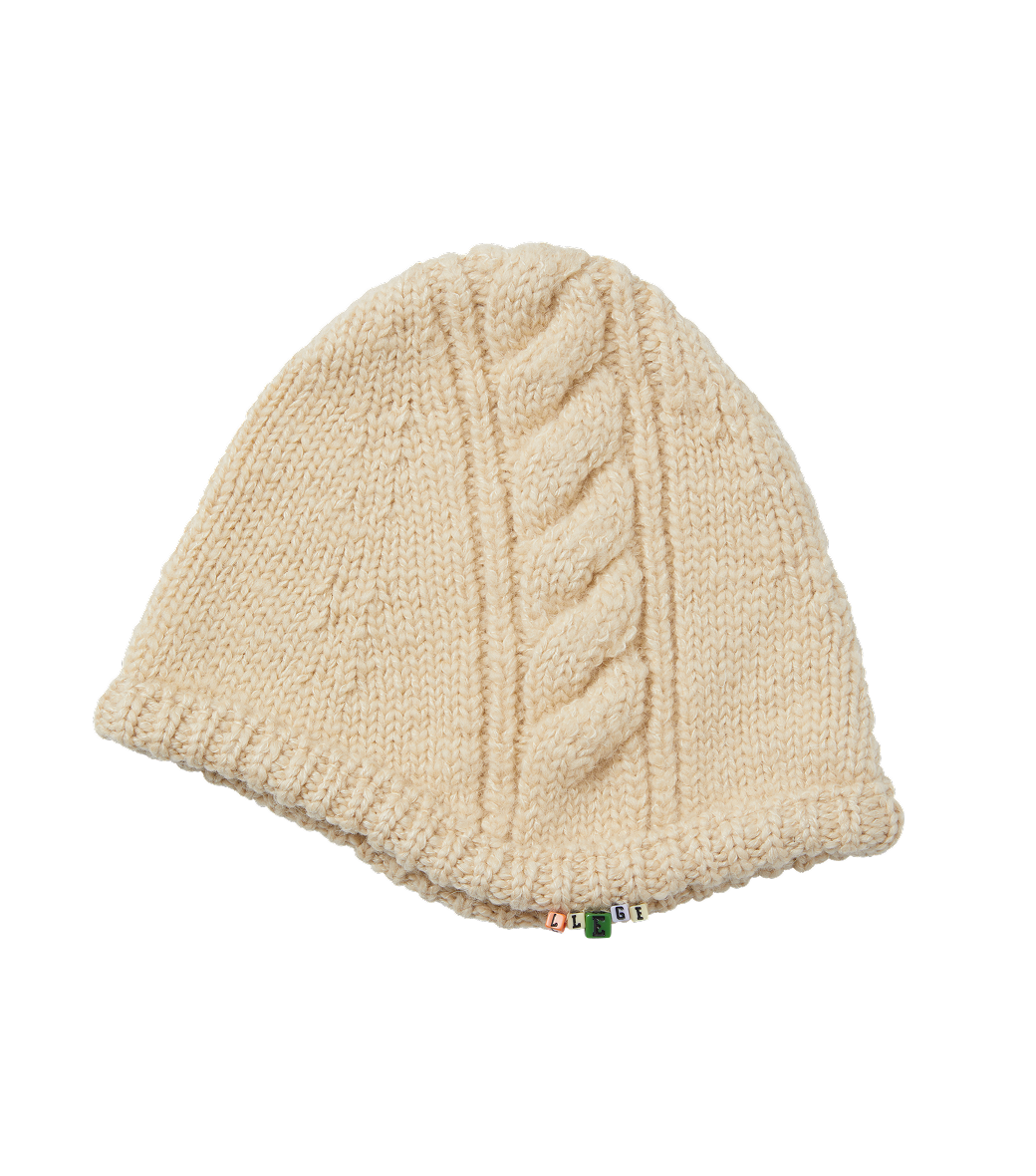 CUBE DETAIL CABLE EARMUFF BEANIE