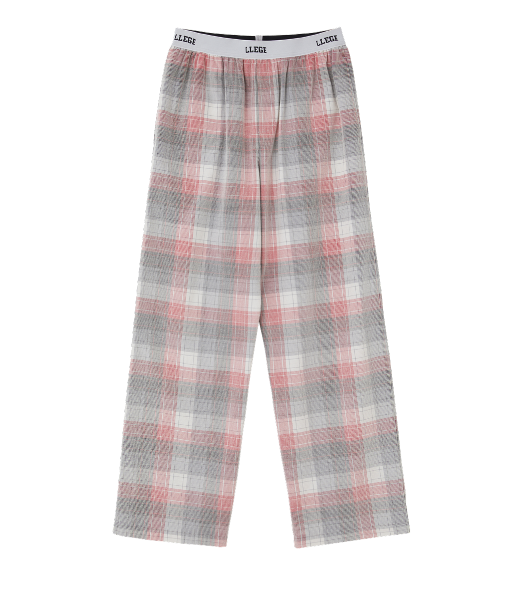 FADED CHECK PAJAMA PANTS
