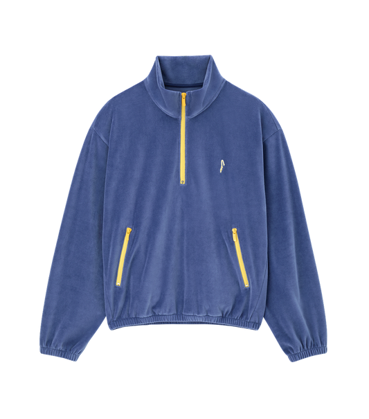 VELOUR HALF-ZIP PULLOVER