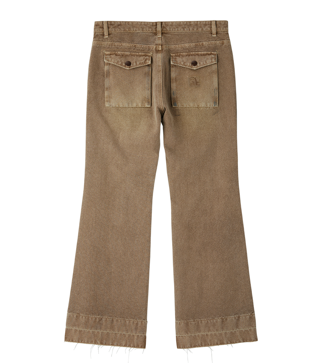 PIGMENT DYED FLARE JEANS