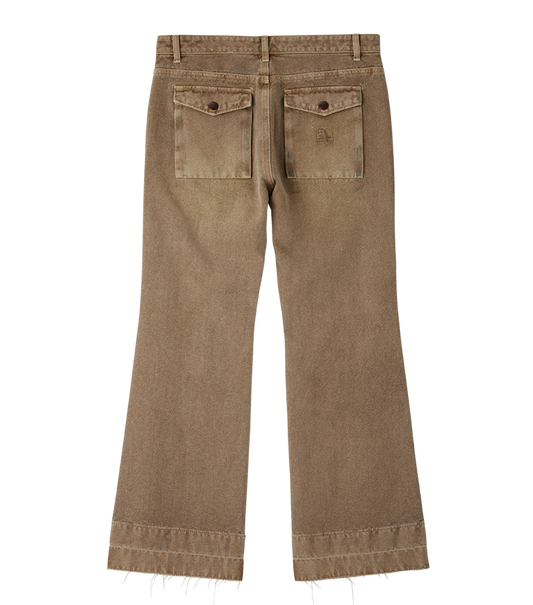 PIGMENT DYED FLARE JEANS