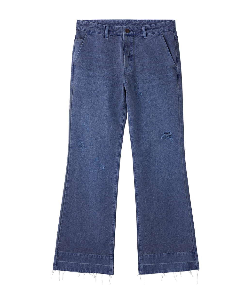 PIGMENT DYED FLARE JEANS