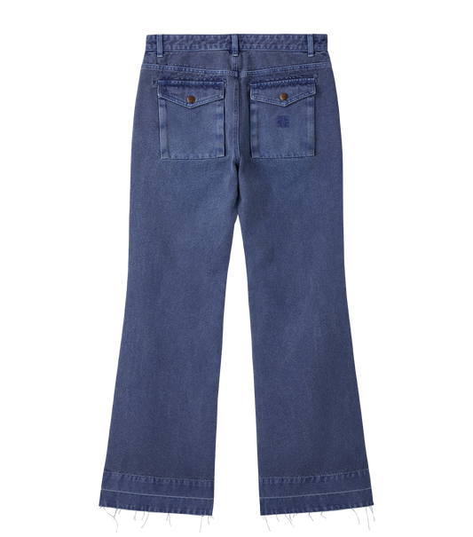 PIGMENT DYED FLARE JEANS