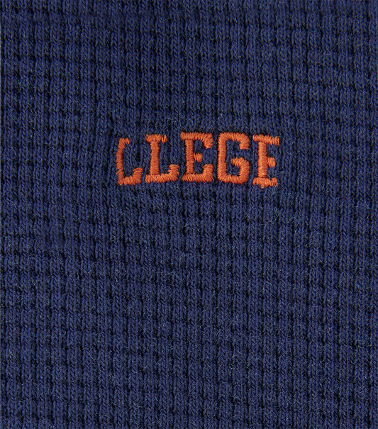 OVERSIZED LLEGE LOGO WAFFLE T-SHIRT