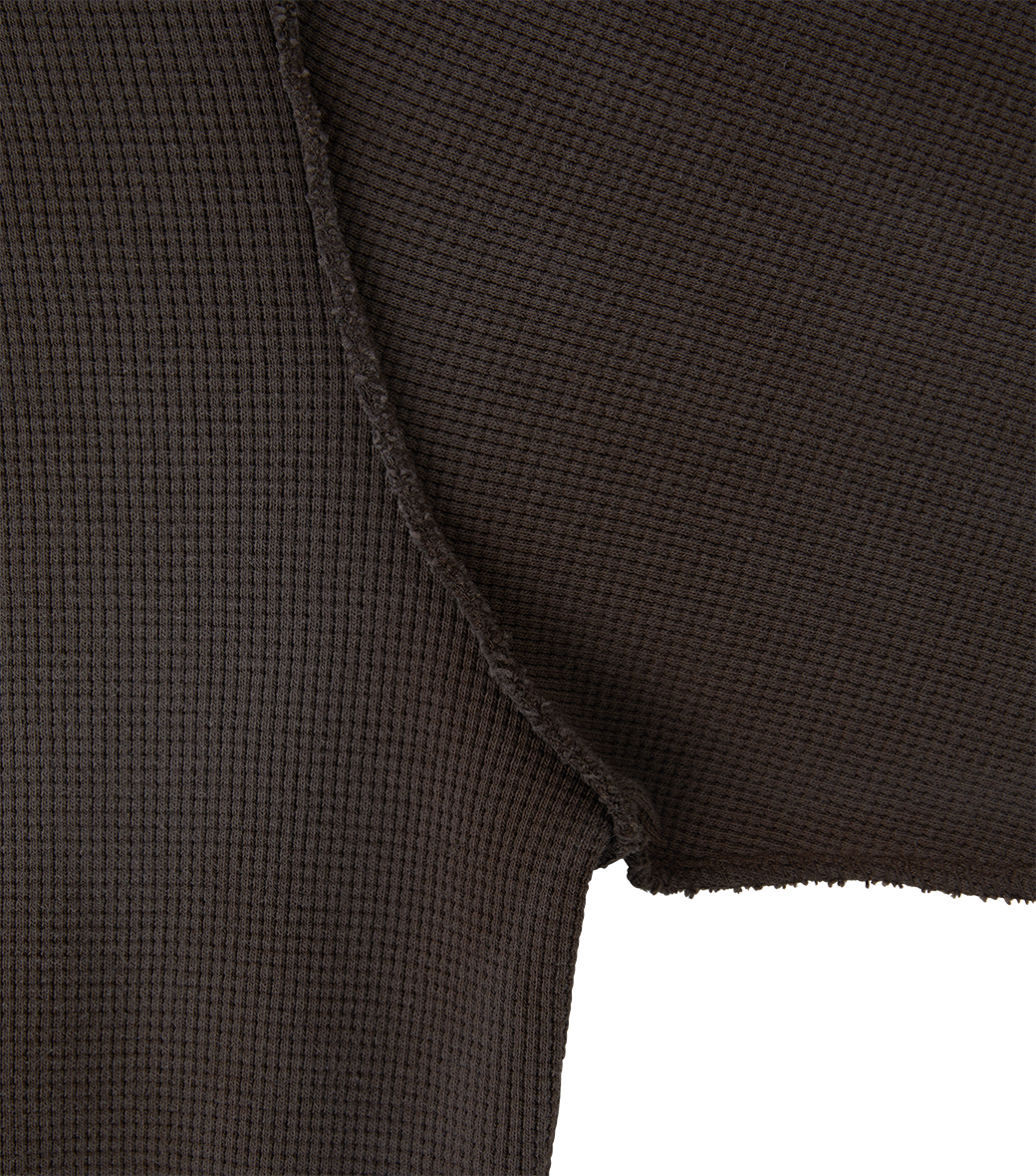 OVERSIZED LLEGE LOGO WAFFLE T-SHIRT