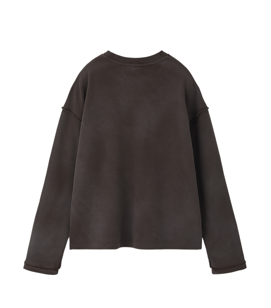 OVERSIZED LLEGE LOGO WAFFLE T-SHIRT