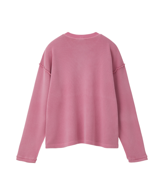 OVERSIZED LLEGE LOGO WAFFLE T-SHIRT