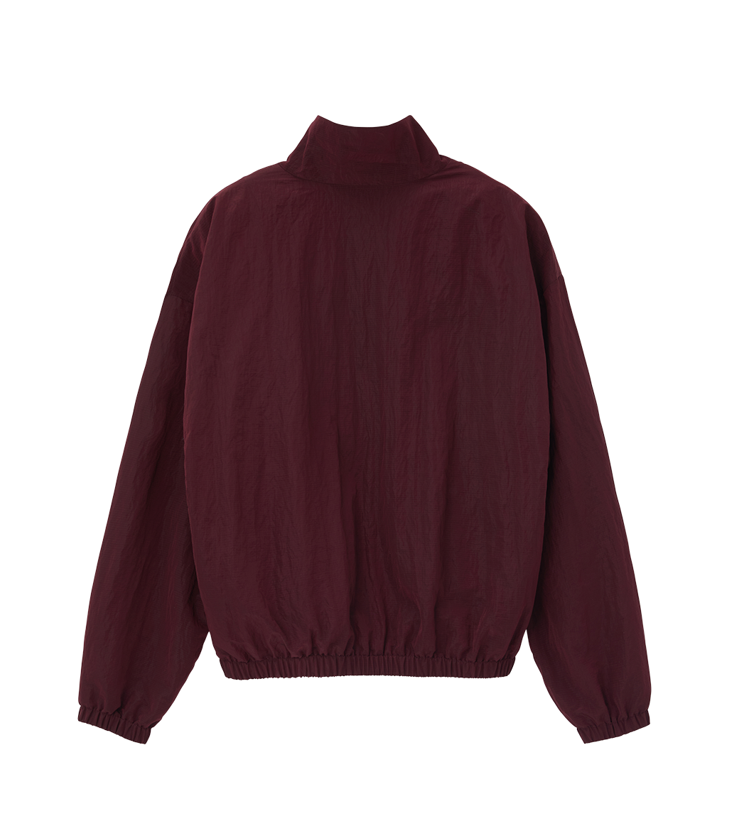 JUBANGWOL LOGO NYLON HALF ZIP UP