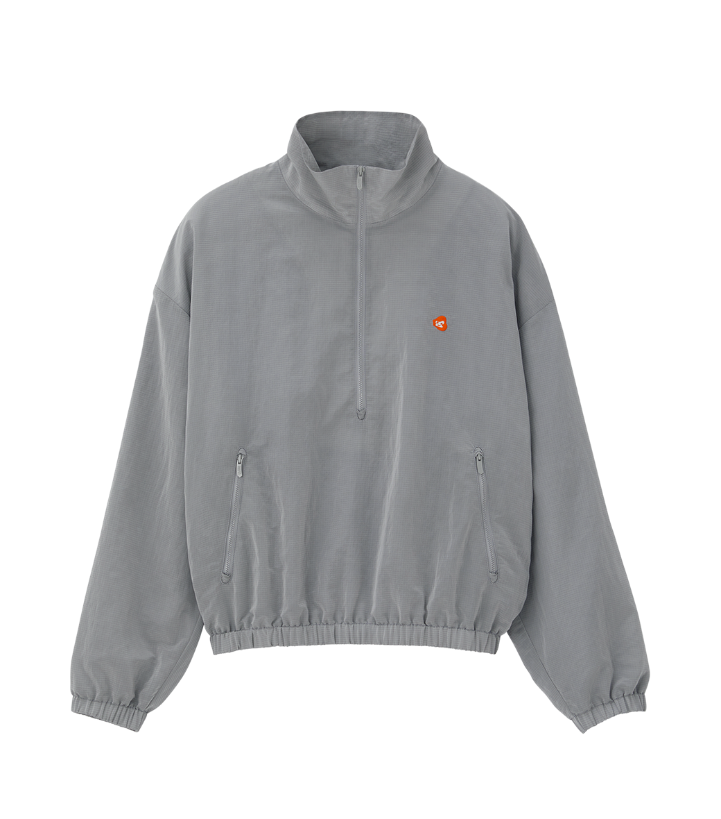 JUBANGWOL LOGO NYLON HALF ZIP UP