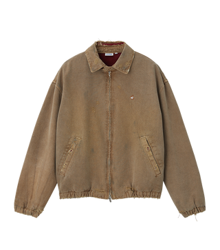 DESTROYED DENIM HARRINGTON