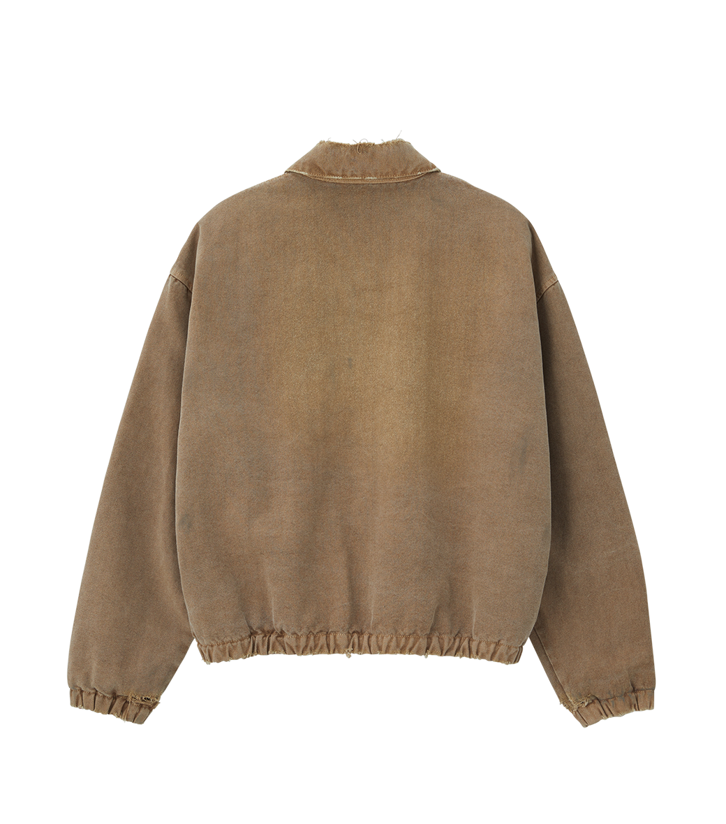 DESTROYED DENIM HARRINGTON