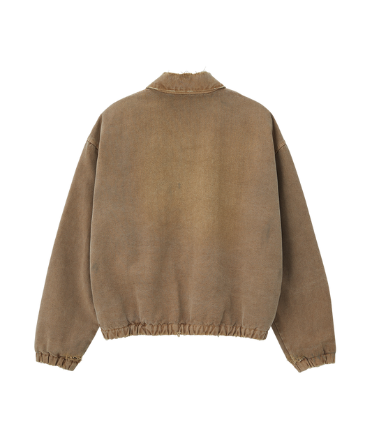 DESTROYED DENIM HARRINGTON