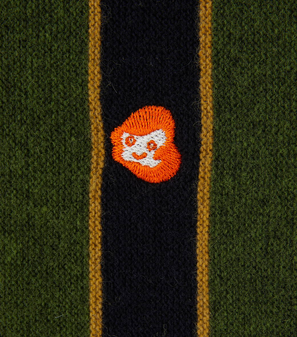VERTICAL STRIPE POLO KNIT