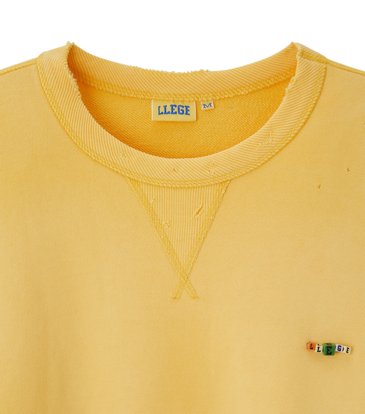 GARMENT DYED CUBE LOGO SWEATSHIRT