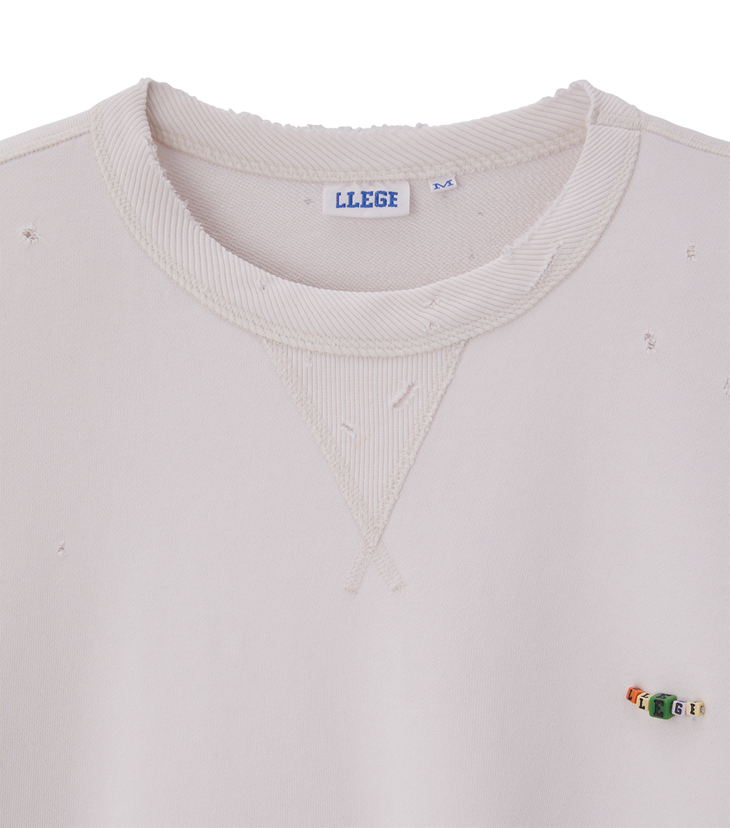 GARMENT DYED CUBE LOGO SWEATSHIRT