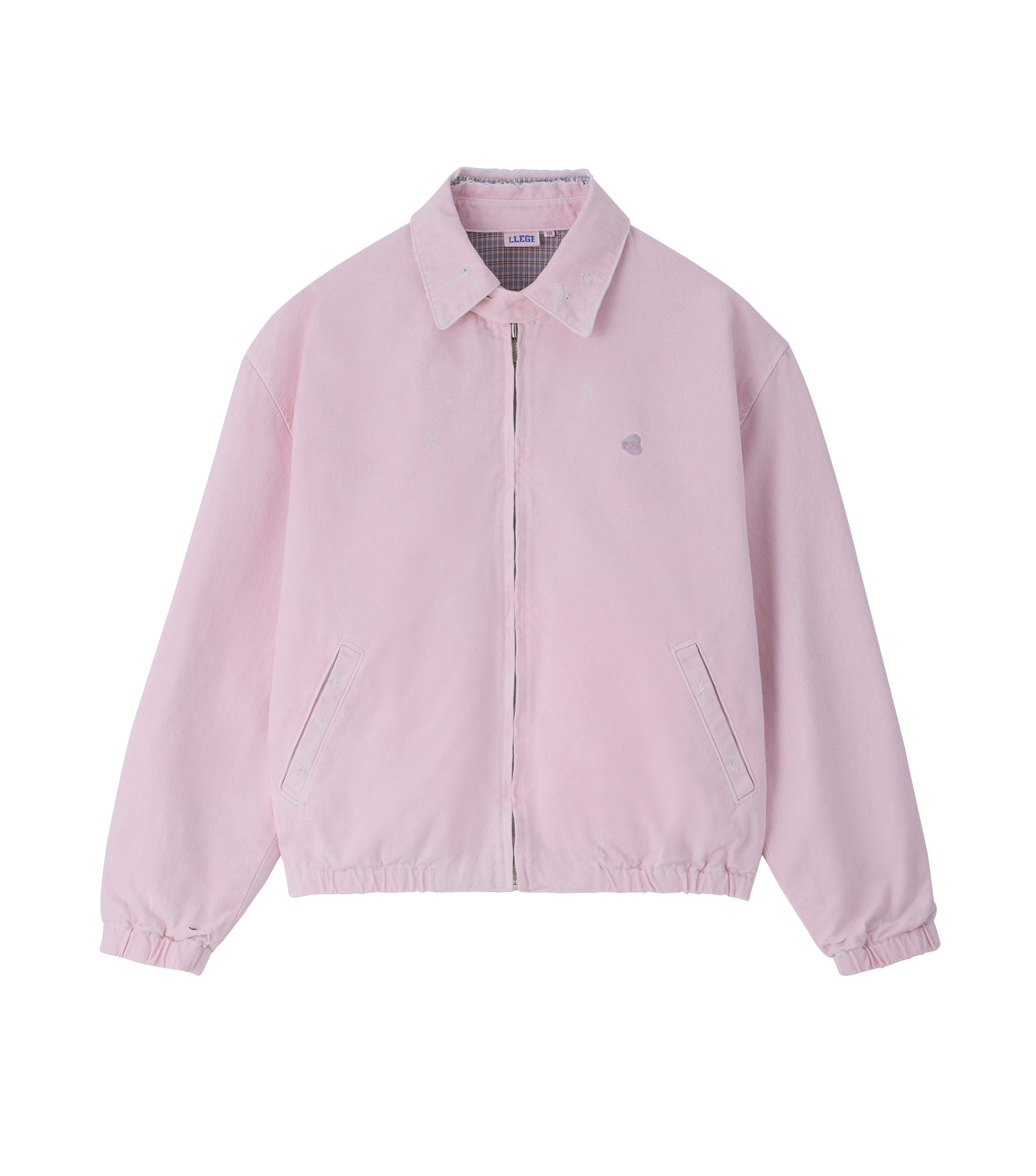 DESTROYED DENIM HARRINGTON