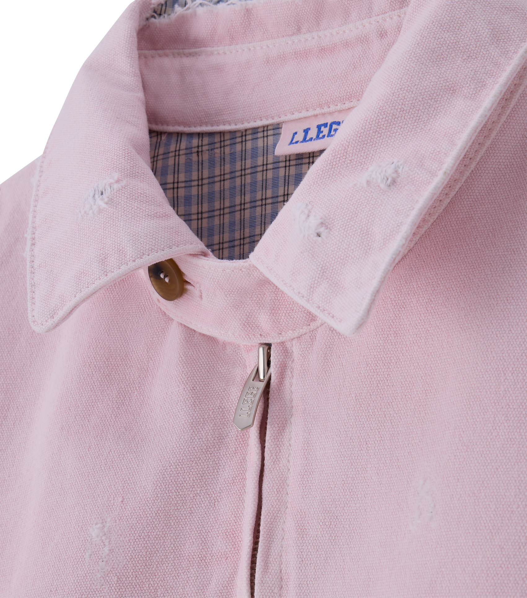 DESTROYED DENIM HARRINGTON