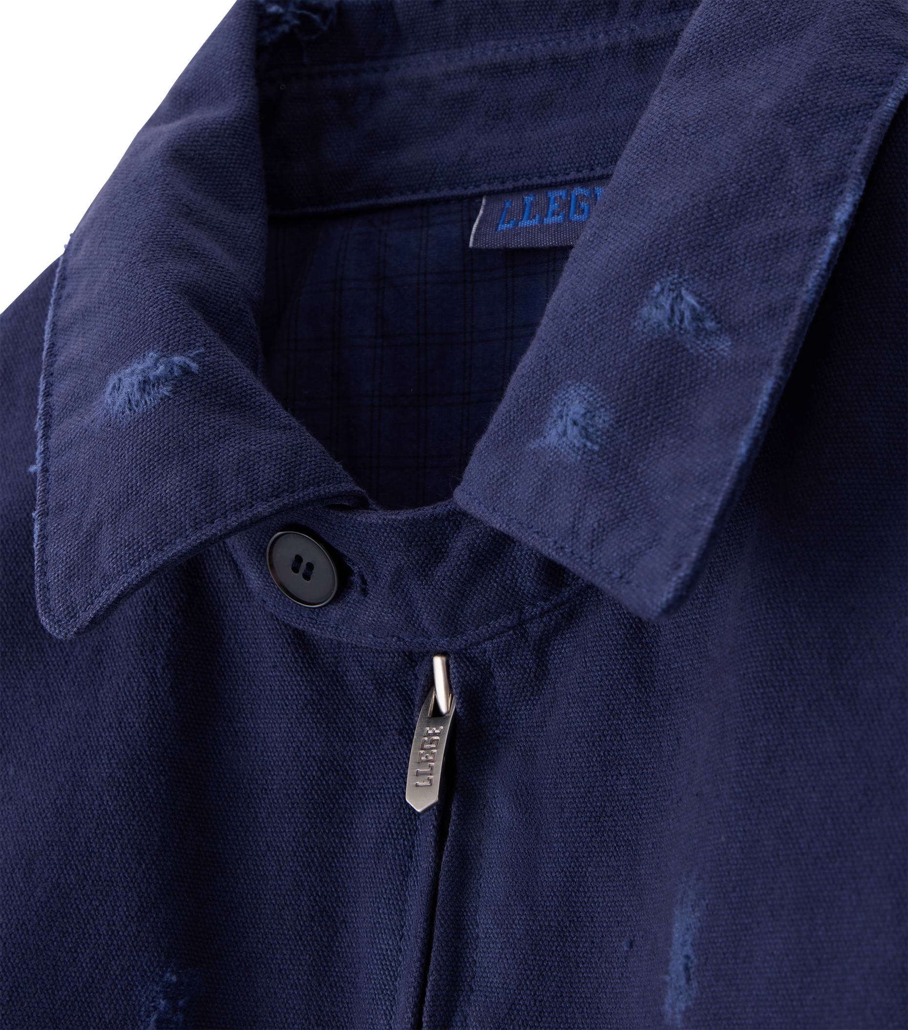 DESTROYED DENIM HARRINGTON
