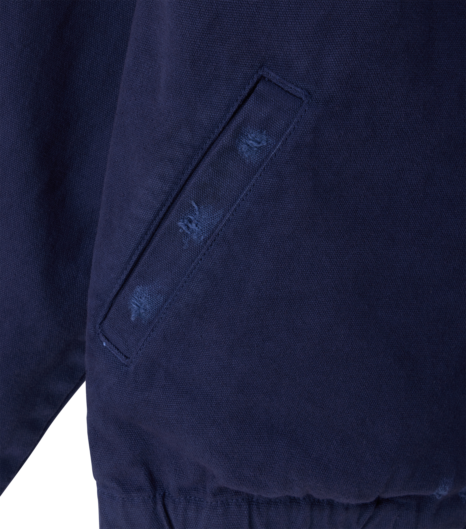 DESTROYED DENIM HARRINGTON