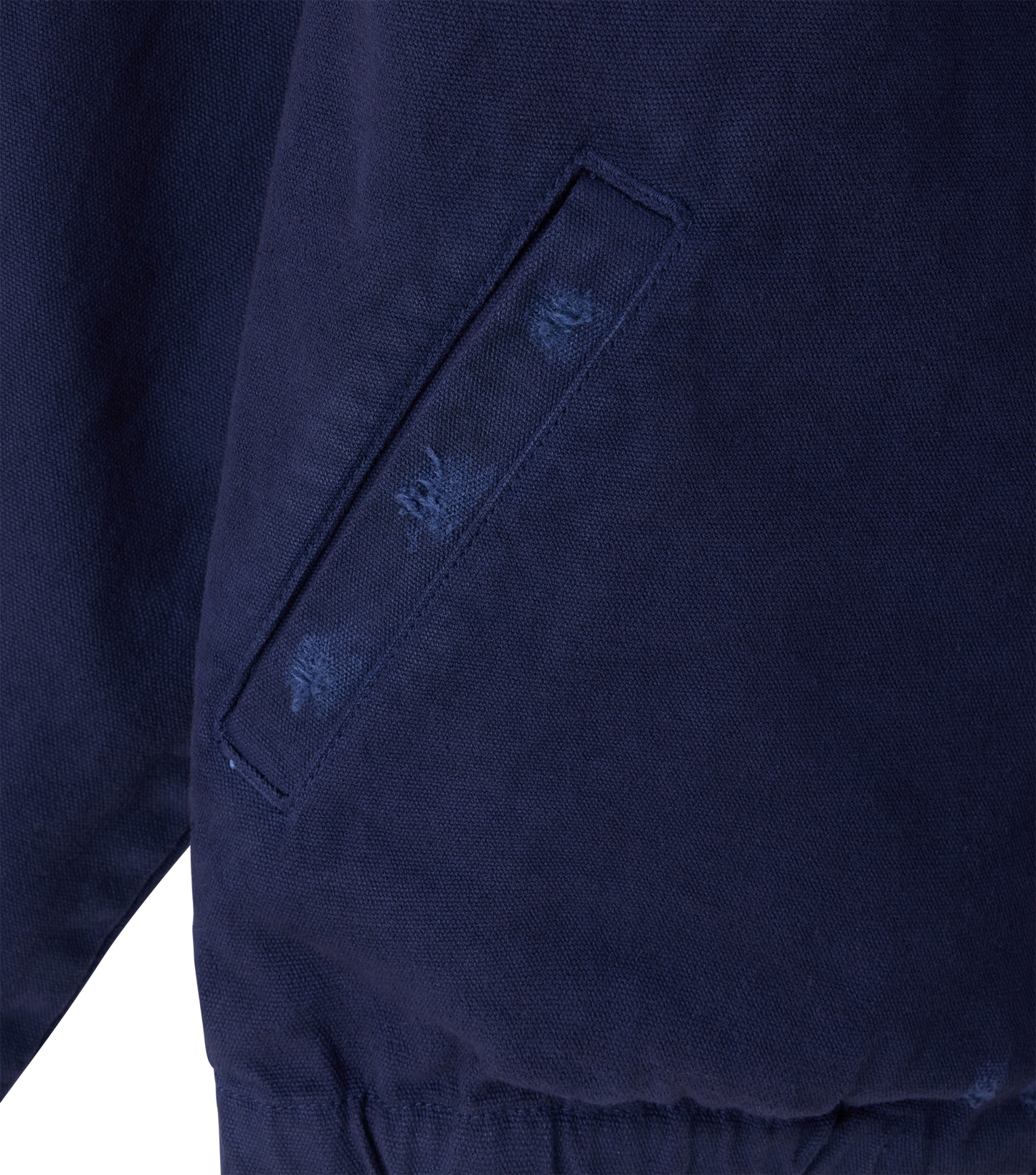 DESTROYED DENIM HARRINGTON
