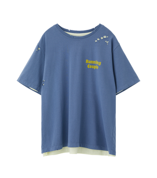 DISTRESSED DETAIL REVERSIBLE T-SHIRT