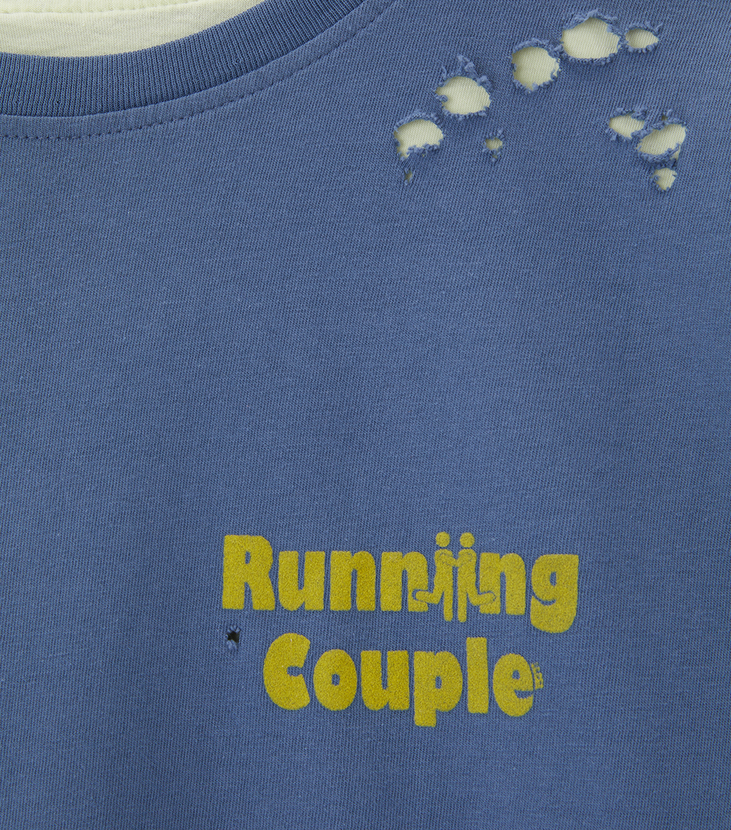 DISTRESSED DETAIL REVERSIBLE T-SHIRT