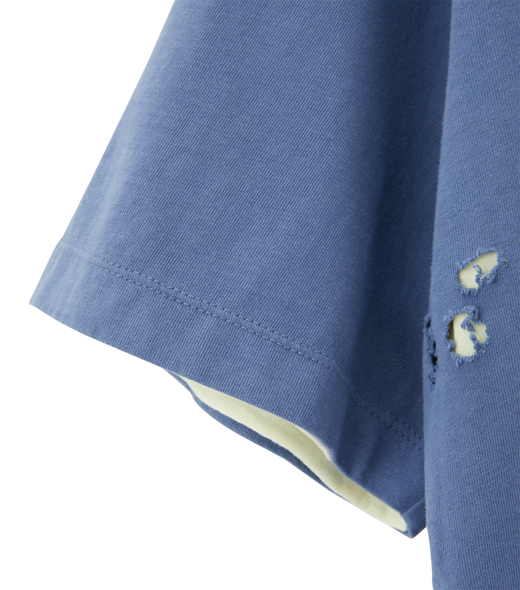 DISTRESSED DETAIL REVERSIBLE T-SHIRT