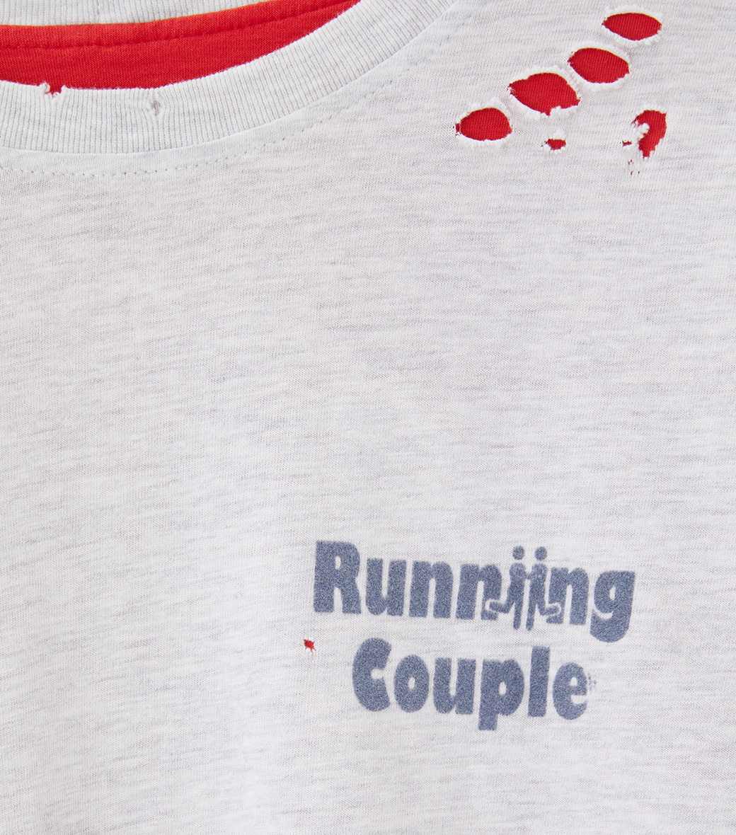 DISTRESSED DETAIL REVERSIBLE T-SHIRT