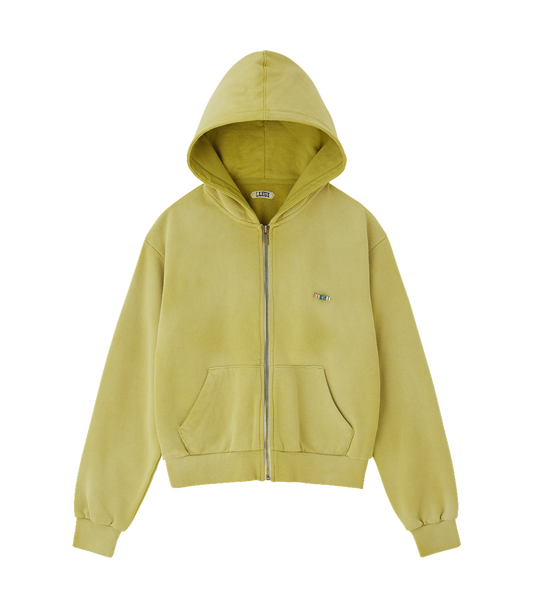 CUBE LOGO CROPPED HOODY ZIP-UP