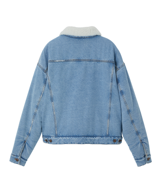 SHEARLING DENIM TRUCKER JACKET