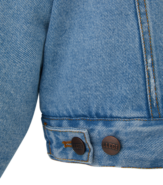 SHEARLING DENIM TRUCKER JACKET