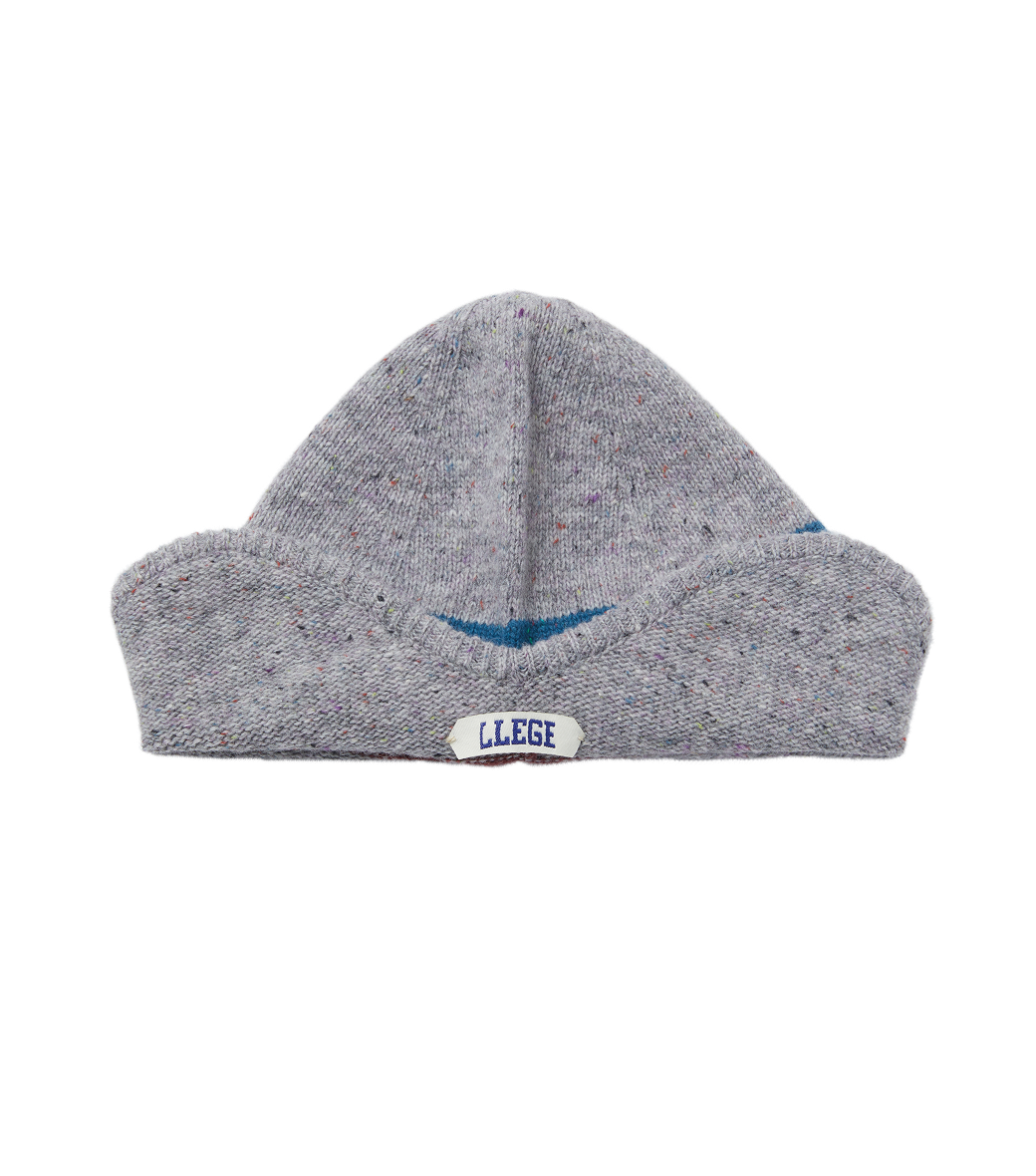 MELANGE STRIPE EARMUFF BEANIE