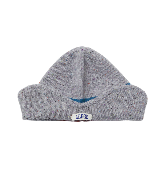MELANGE STRIPE EARMUFF BEANIE