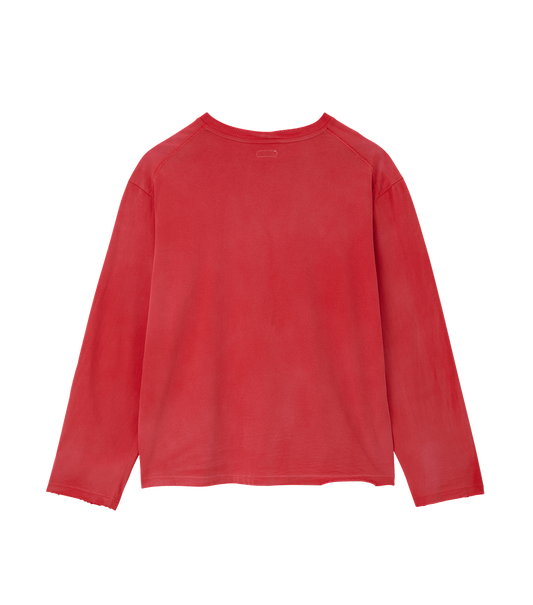 GARMENT DYED LONG SLEEVE LOOSE T-SHIRT