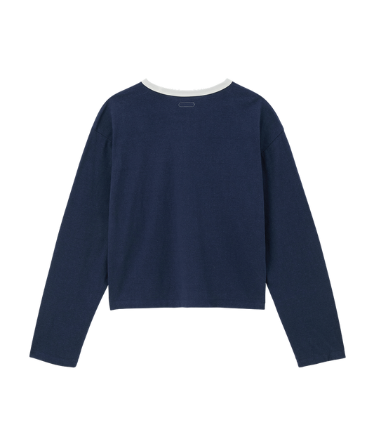 RINGER LONG SLEEVE LOOSE T-SHIRT