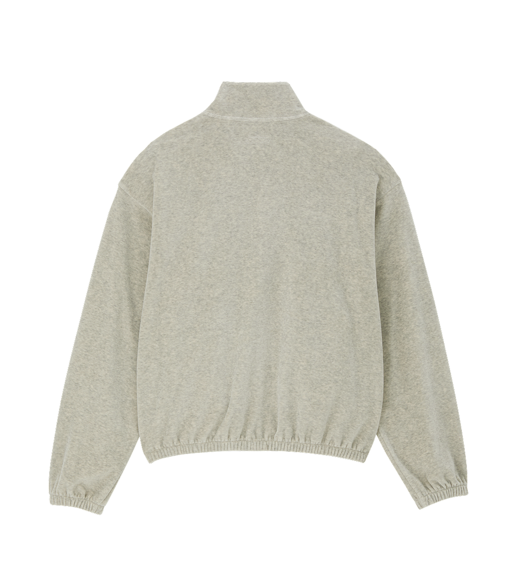VELOUR HALF-ZIP PULLOVER