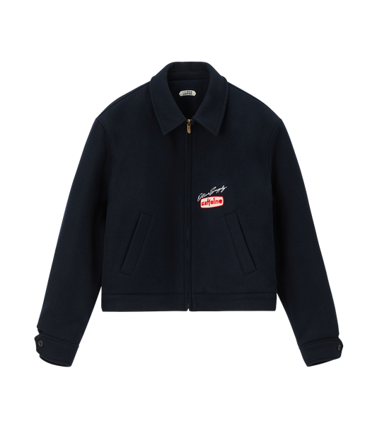 PATCH DETAIL QUILTED WOOL JACKET