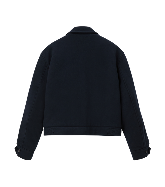 PATCH DETAIL QUILTED WOOL JACKET
