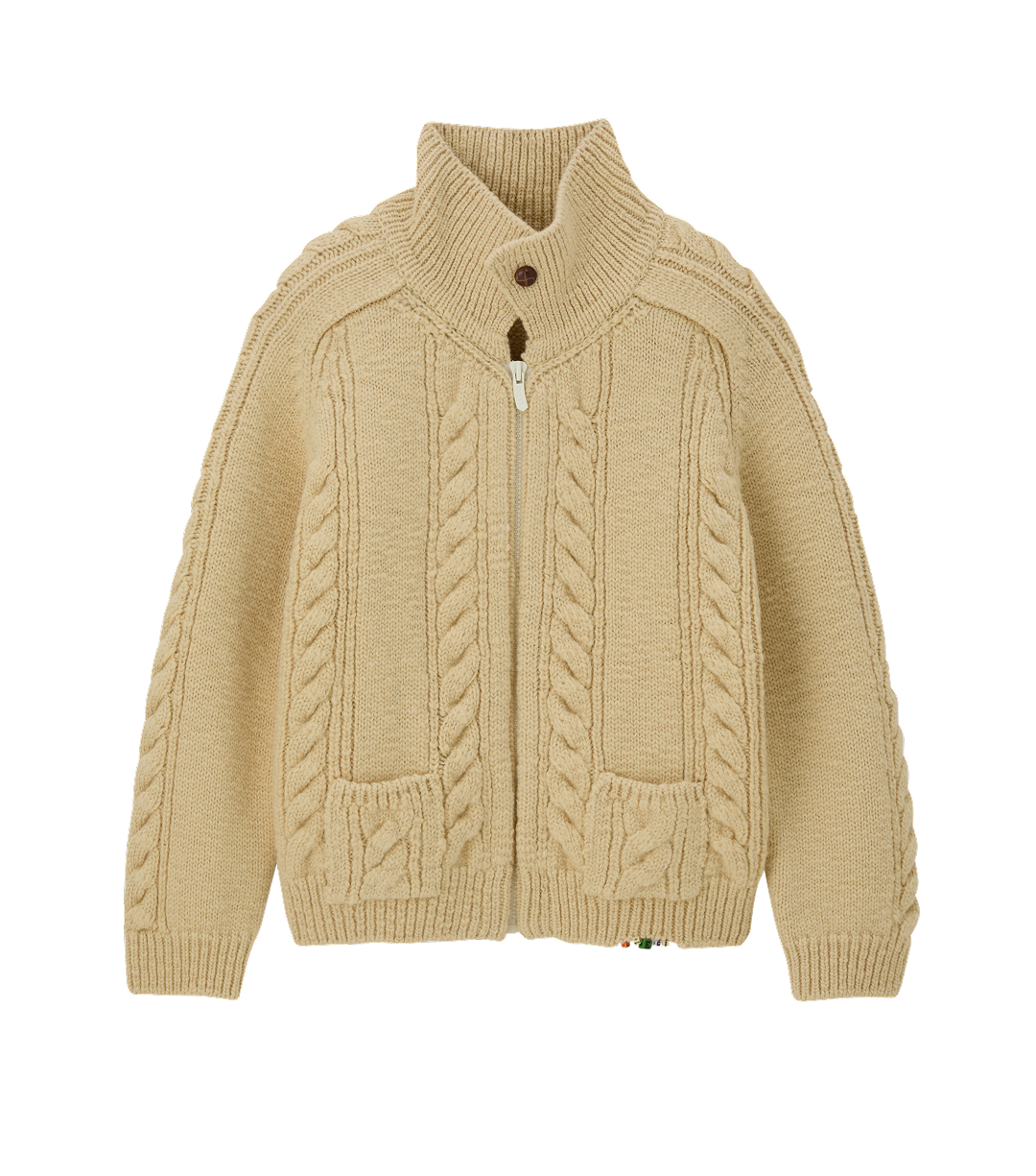 CUBE DETAIL CABLE KNIT JUMPER
