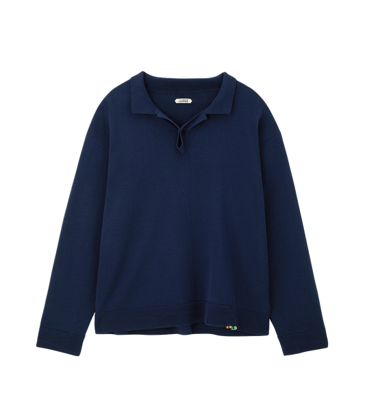 OVERSIZED CUBE DETAIL POLO KNIT