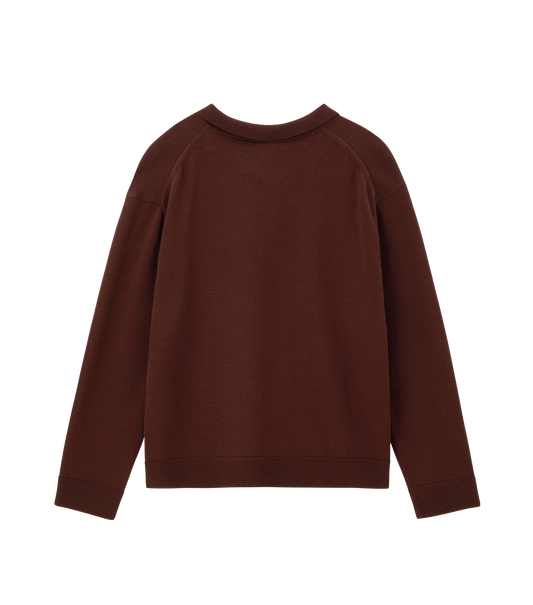OVERSIZED CUBE DETAIL POLO KNIT
