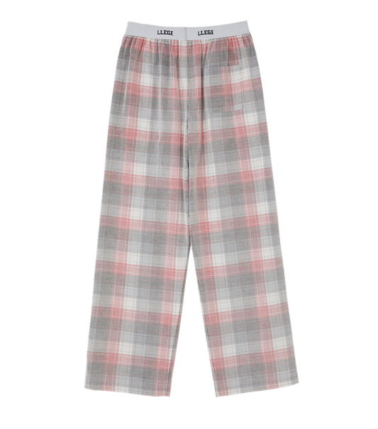 FADED CHECK PAJAMA PANTS