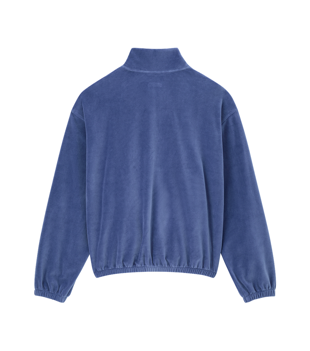 VELOUR HALF-ZIP PULLOVER