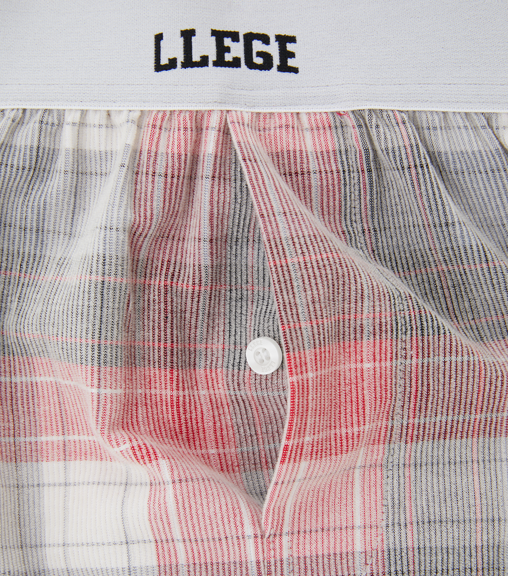 FADED CHECK BOXER PANTS