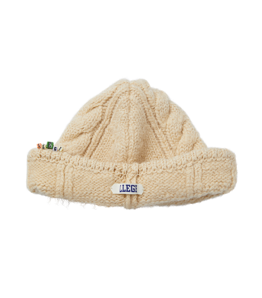 CUBE DETAIL CABLE EARMUFF BEANIE