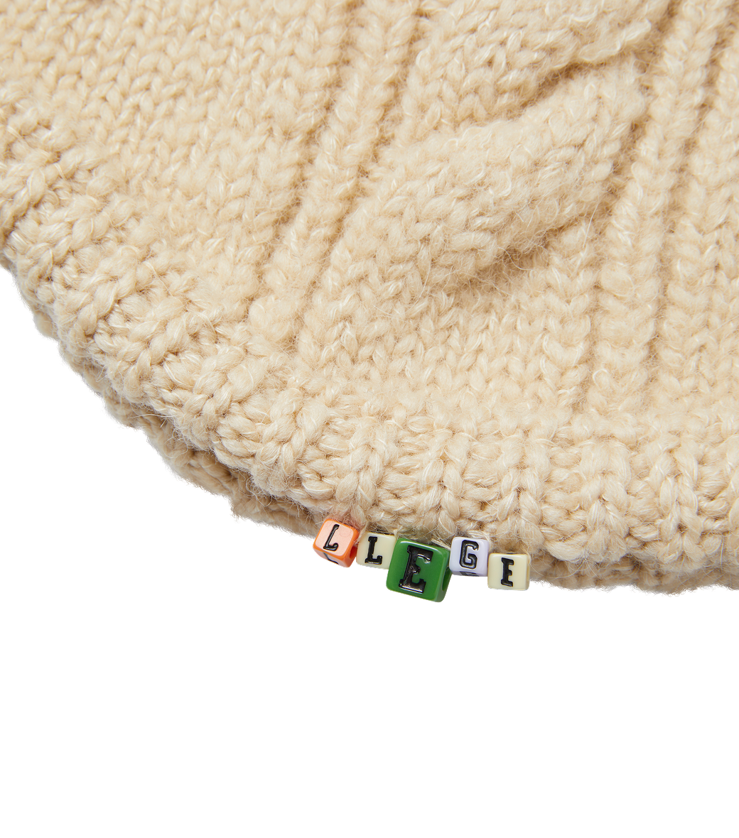 CUBE DETAIL CABLE EARMUFF BEANIE