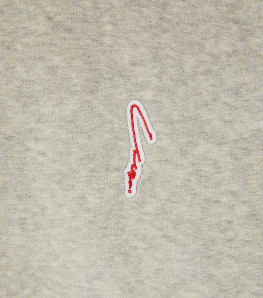 VELOUR CROP HOODY ZIP-UP