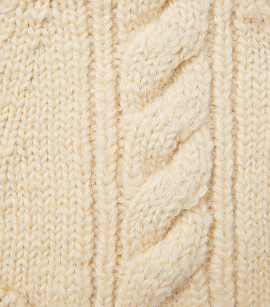 CUBE DETAIL CABLE EARMUFF BEANIE